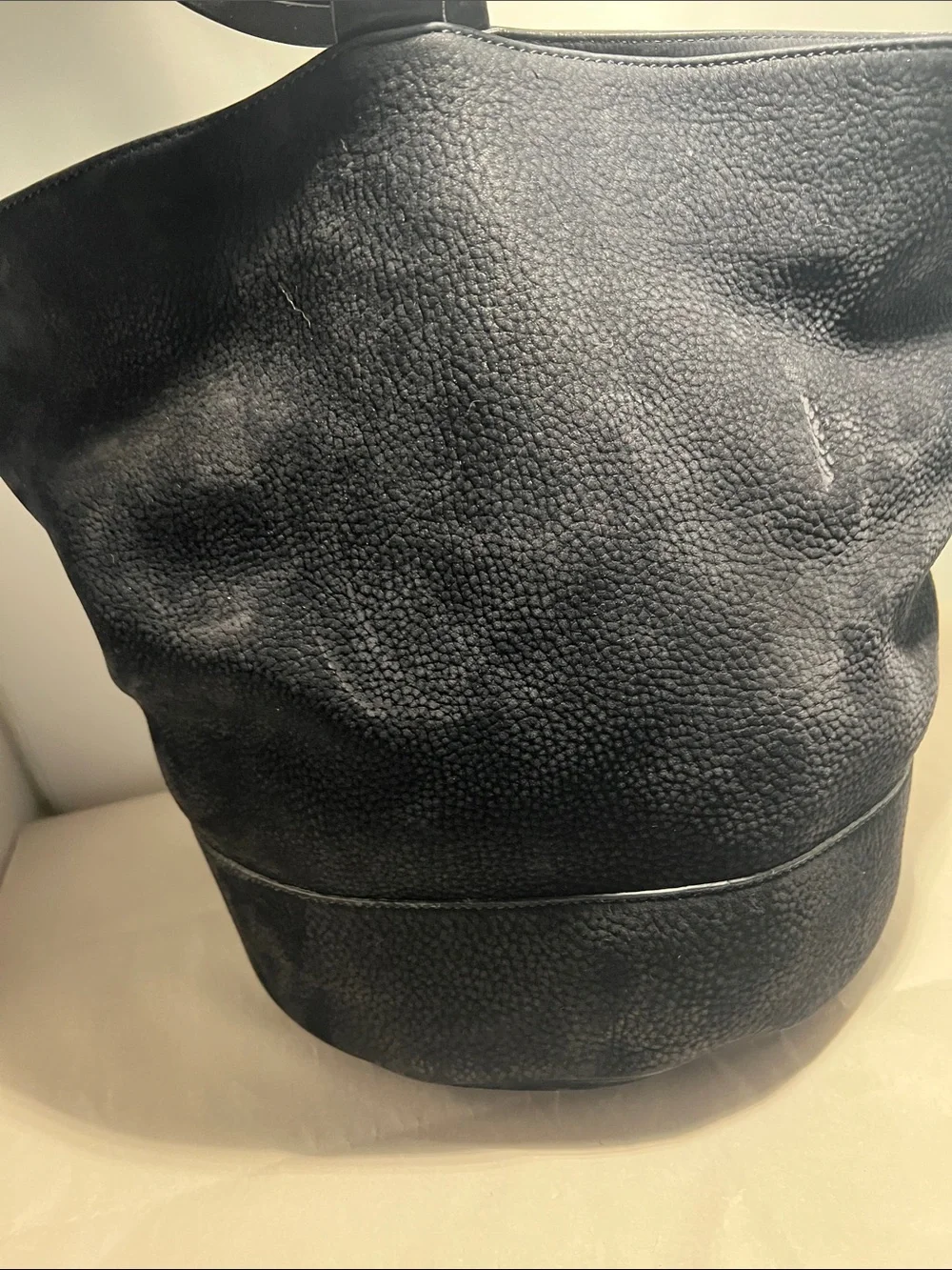 Simon Miller Bonzai Black Textured Leather Tote with Circular Handle authentic